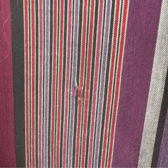 OUTLAW WESTERN WEAR Striped snap down shirt size L (16-16-½). Extra long tails - Picture 6 of 10